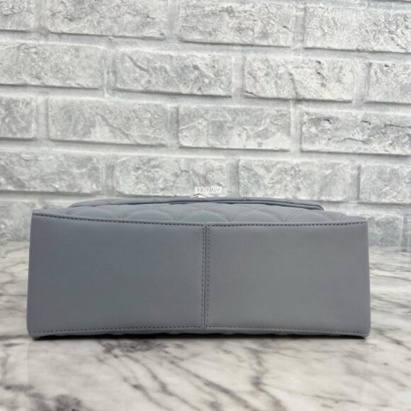 Kate Spade Natalia Quilted Leather Medium Flap Crossbody In Brushed Steel - Picture 8 of 12